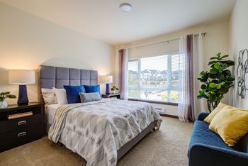 Master bedroom with natural light 